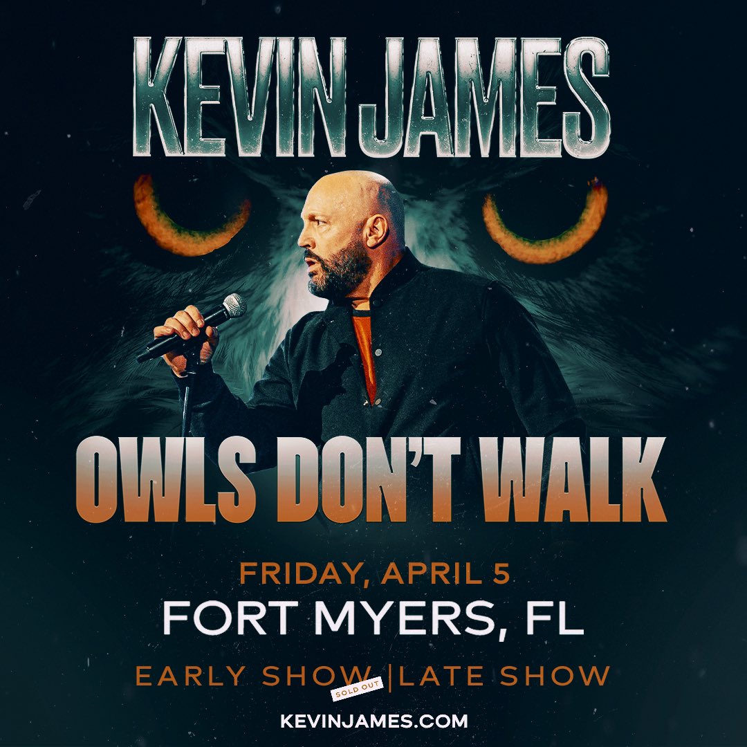 Ft. Myers - I’m excited to see you guys! Tickets: KevinJames.com