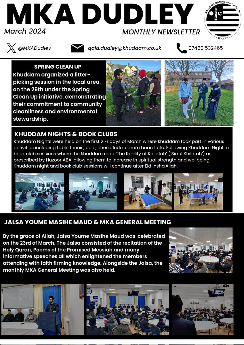 Check out our March's newsletter:

✅ #Tabligh
✅ #Talim
✅ #Tarbiyyat
✅ #KhidmateKhalq
✅ #WaqareAmal 
✅ #Brotherhood
khuddam.org.uk/news/west-midl…
<a href="/UKMuslimYouth/">AMYA UK</a>