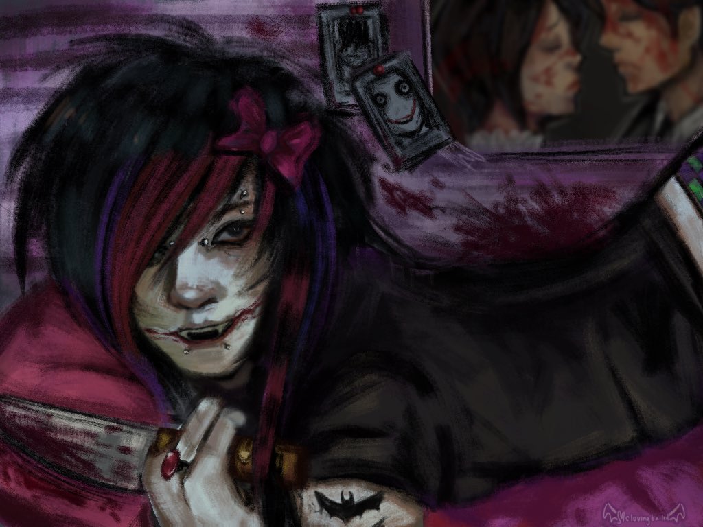 mclovingbailed_'s tweet photo. Brought back my old mcr art 😃 #illustration #ninathekiller #creepypasta #ninahopkins #fanart https://t.co/VIEFxw0ciC