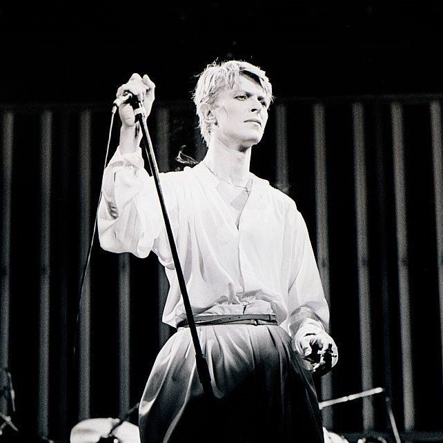 David Bowie at Earls Court in London, 1978. Photo by Gus Stewart.