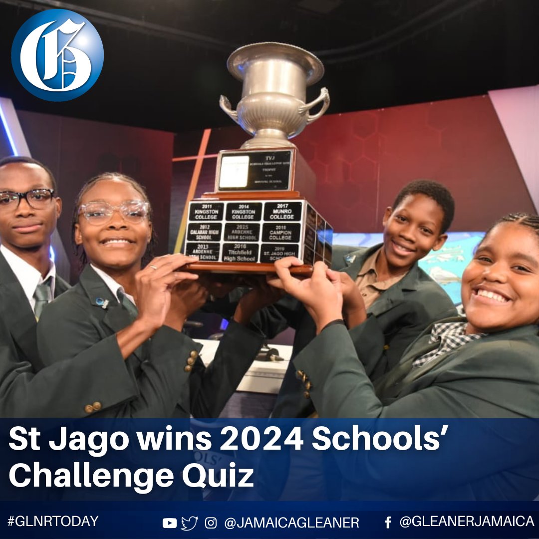 St Jago High School has proven itself again to be the all-island champion in the TVJ's 2024 Schools' Challenge Quiz competition for the third consecutive year against Calabar High School.

Read more: jamaica-gleaner.com/article/news/2… #GLNRToday