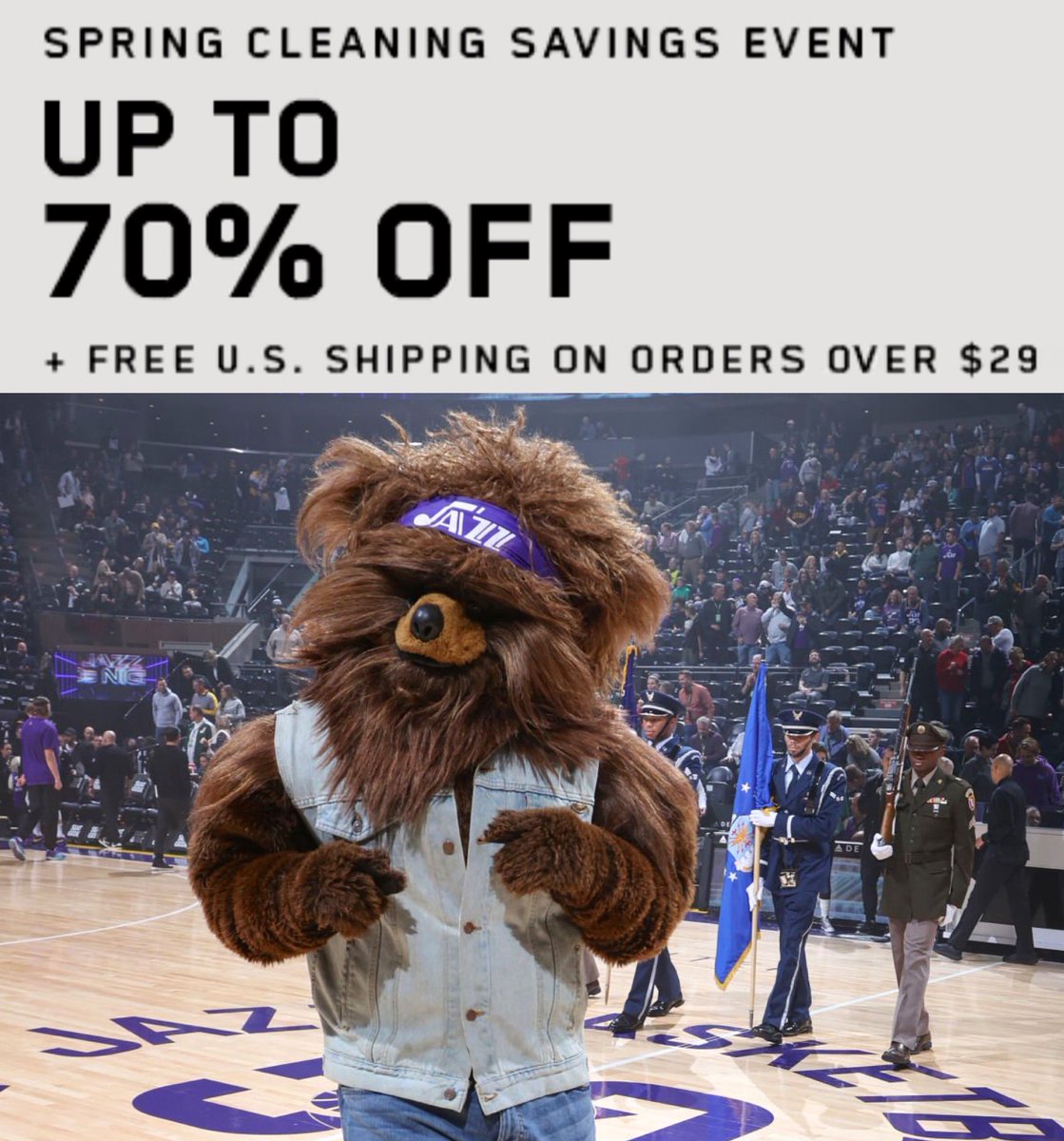 JazzNationNews's tweet photo. Spring Sale - save on Utah Jazz jerseys, hats, shorts, shirts, &amp; more 🥳

Link 👉 https://t.co/W1PYOr0Pow

+ FREE shipping on orders over $29 📬 

.
.
#JazzNation #UtahJazz #TakeNote
#GoJazz #Fansedge #NBA https://t.co/WFDKQvXbfM