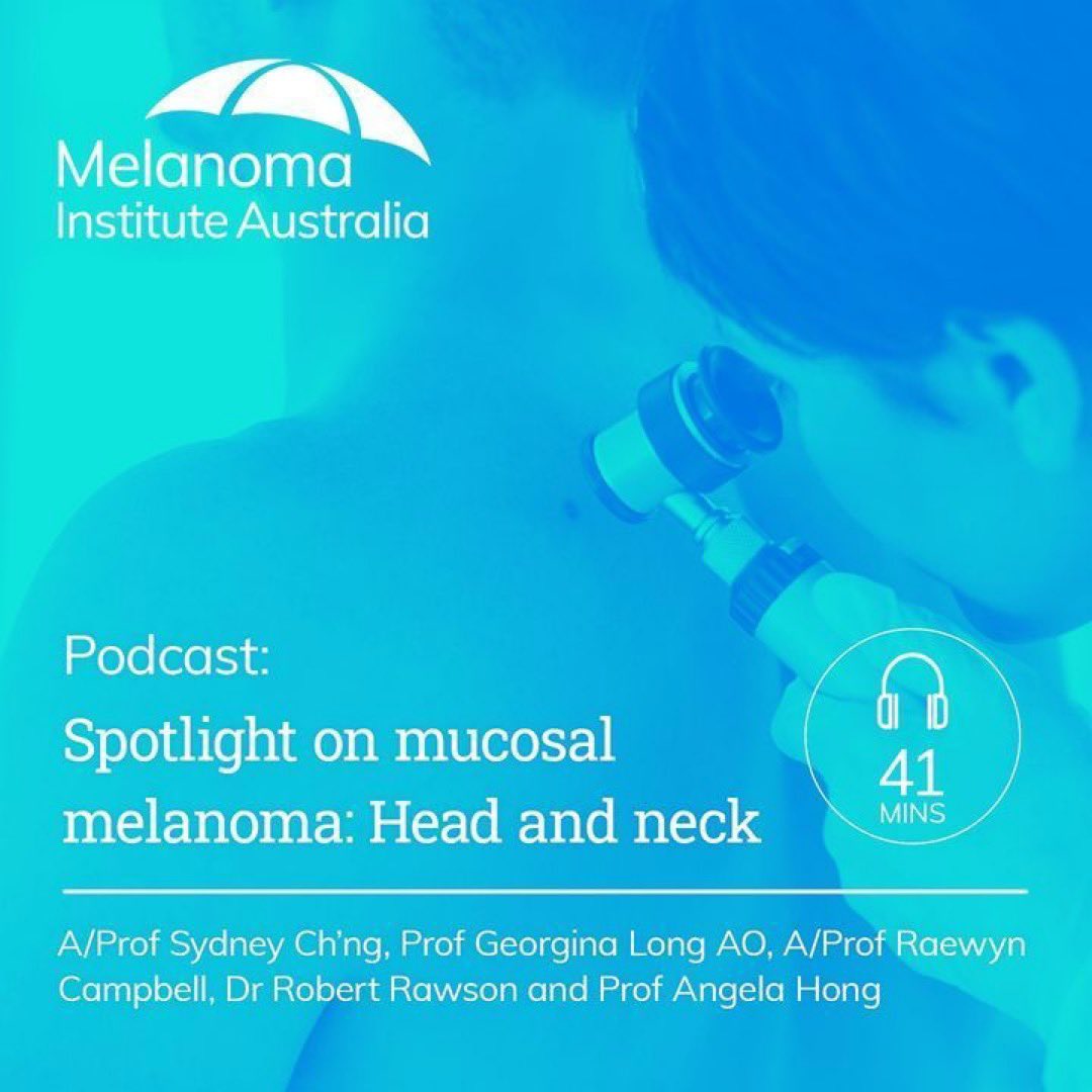 New podcast for clinicians: 'Spotlight on mucosal melanoma: Head and neck.’ Our multidisciplinary experts discuss how it differs from cutaneous melanoma, staging & treatment. Search “Melanoma Insights for Professionals” in favourite podcast app or listen via Melanoma Education