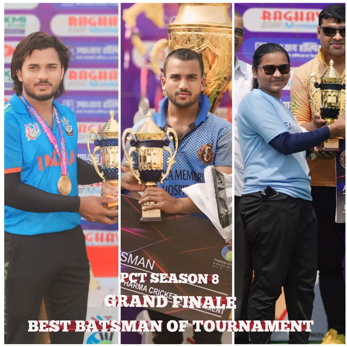 pctraipur's tweet photo. #PCT8 Grand finale 2024 - BEST BATSMAN OF THE TOURNAMENT 2024
Womens group : ASHA singare Sanjeevani CBCC Hospital
Hospital group: PAWAN SAHU UMH Hospital 
Healthcare Group: SURESH (MAXI) RCB Bilaspur
#sports #cricket #cricketmatch #cricketlovers #cricketer #cricketfever https://t.co/NUfWHNuZtp