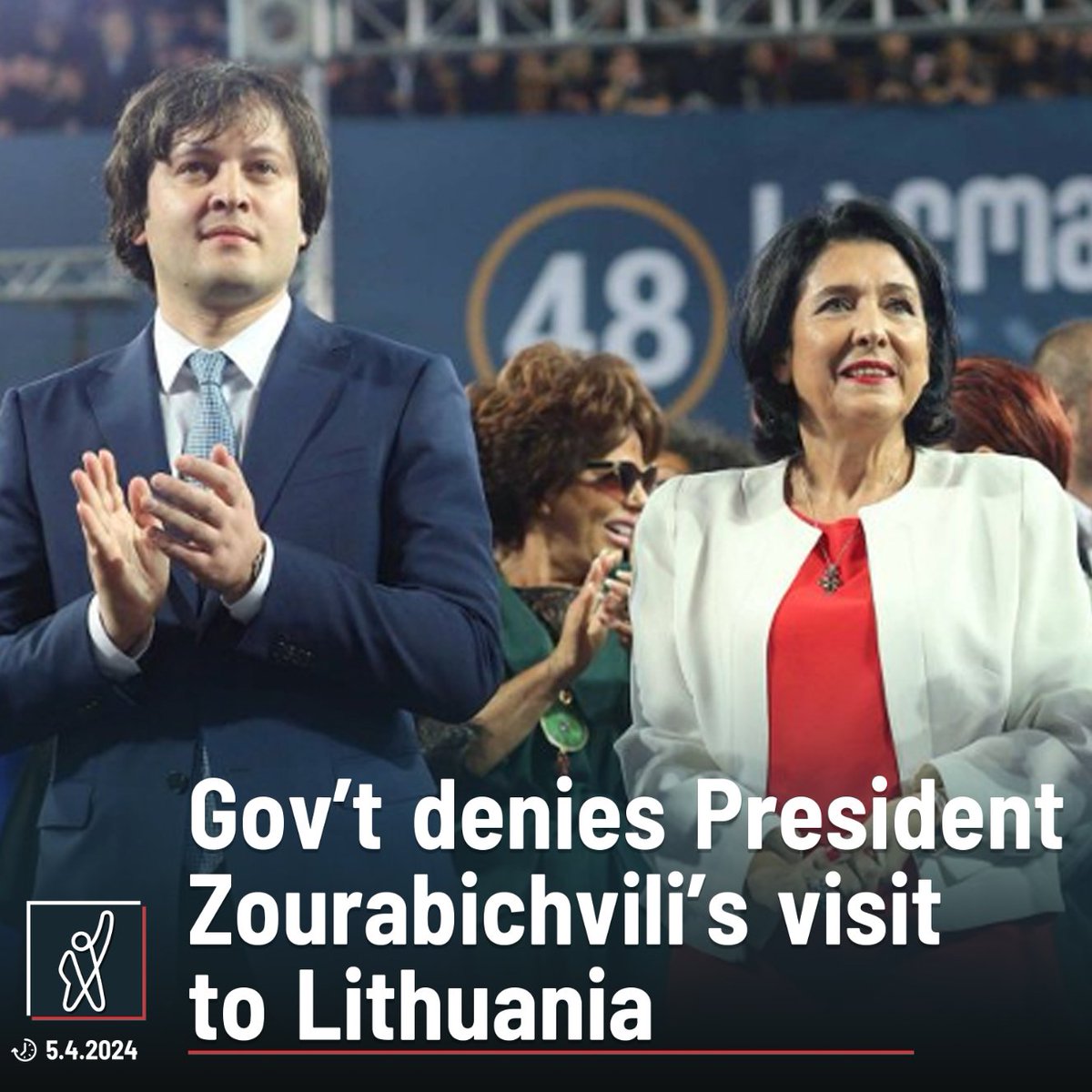 GD government has denied President Salome Zourabichvili’s request for a work visit to Lithuania. It remains unclear whether or not the president will still embark on her trip to Lithuania.