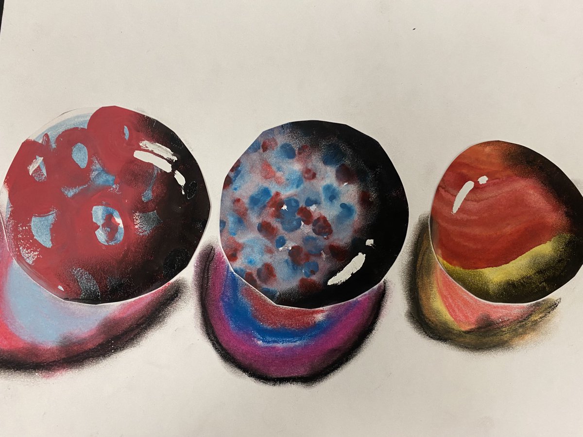 So proud of my middle school students marble compositions ⁦@GLECPVA⁩ ⁦<a href="/GLECART/">Gregory-Lincoln PVA Art Department</a>⁩ ⁦<a href="/chandelart/">Dr. Chandel Hancock</a>⁩