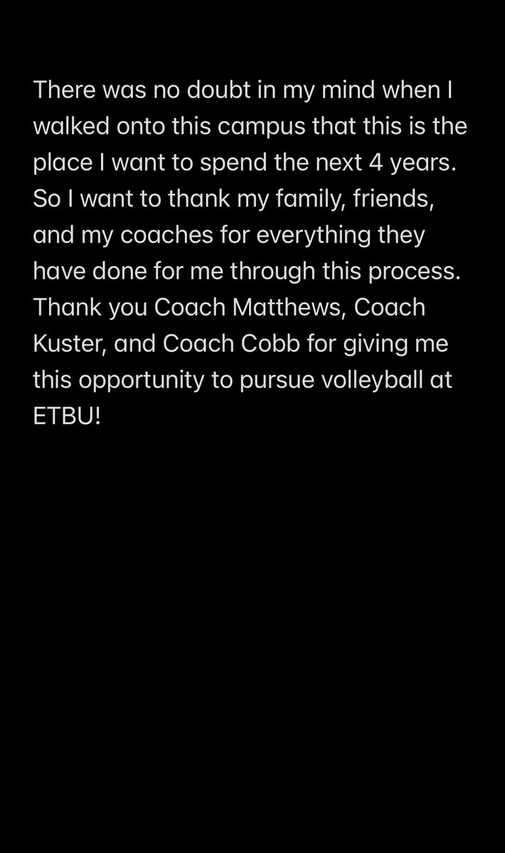 <a href="/ETBU_Volleyball/">ETBU Volleyball</a> <a href="/Gosset41/">Brian Gosset</a> <a href="/GMsportsmedia1/">GM Sports Media</a> <a href="/BigDMedia19/">BigDMedia</a> #committed