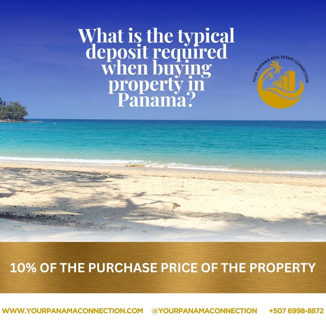 YourPanamaC's tweet image. What is the typical deposit required when purchasing real estate in Panama?
The deposit is 10% of the sales amount and is paid upon the signing of the promise contract. However sellers and buyers may negotiate a different % upon mutual agreement.
yourpanamaconnection.com