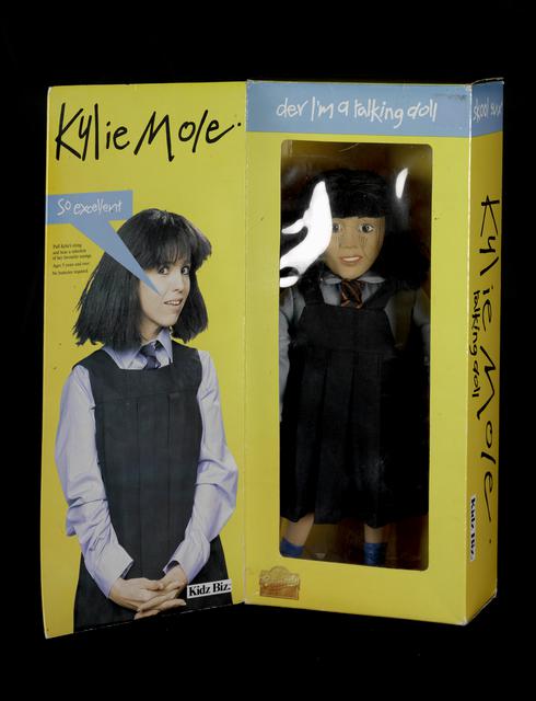 'She goes she goes she goes' Check out this '80s Kylie Mole talking doll - added to our collection in 2023. What are your other favourite Kylie phrases? #NFSAOnline #KylieMole #ComedyCentral