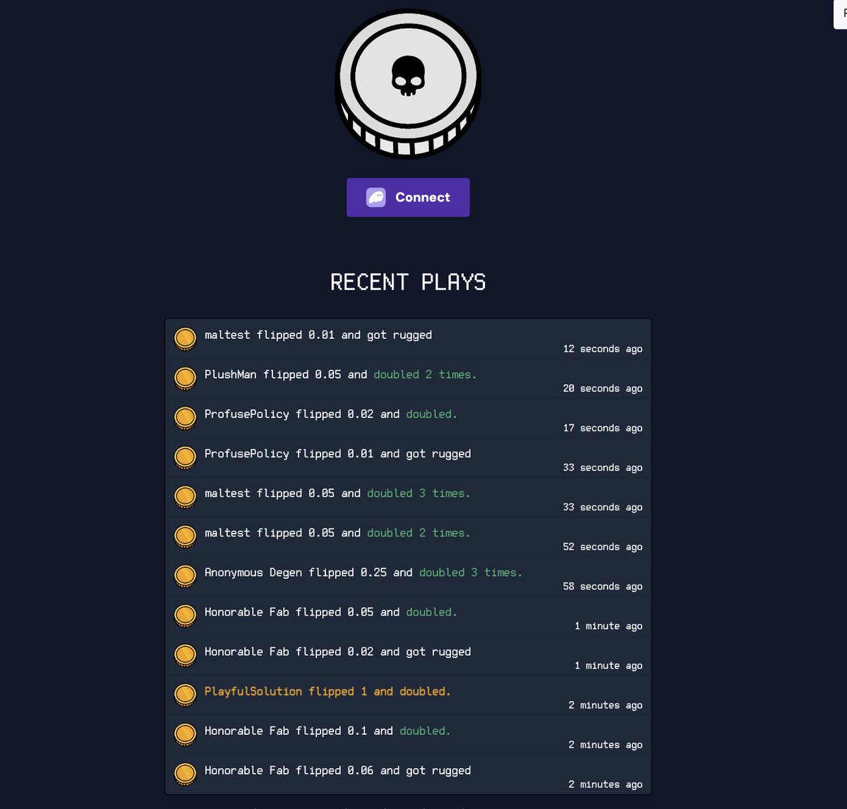 degencoinflip's tweet photo. Can't even send sol but somehow coin flip is smooth af

Don't know how devs do it https://t.co/889XO8riSH