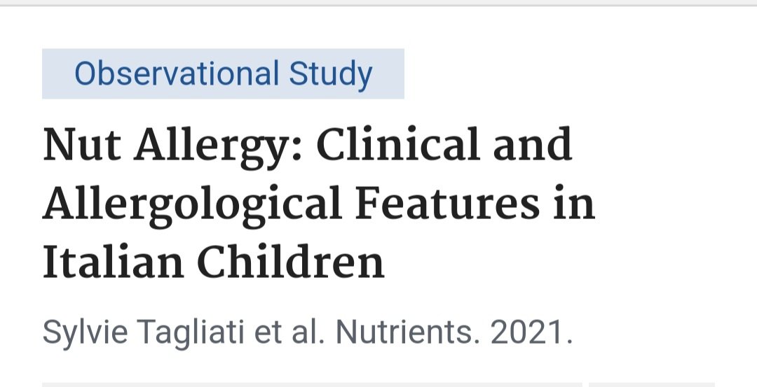 بحث في إيطاليا عن حساسية المكسرات في الاطفال حيث اتضح ان البندق وعين الجمل (القعقع) هي أكثر المهيجات وأن معظم الاطفال لديهم امراض حساسية أخرى ومعرضين لصدمة الحساسية (فرط الحساسية) 

احذر المكسرات ع طفلك