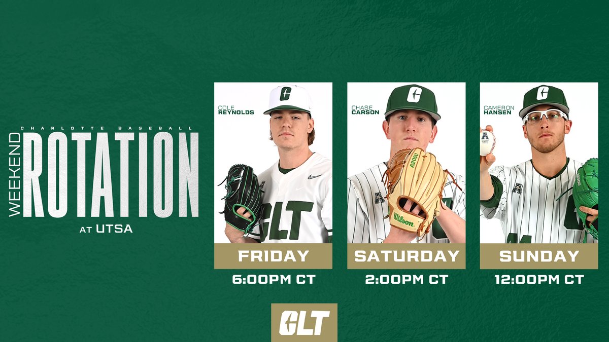 The rotation in San Antonio: G1 - @20coleR G2 - @ChaseCarson18 G3 - @camhansen44 #9ATC | #GoldStandard