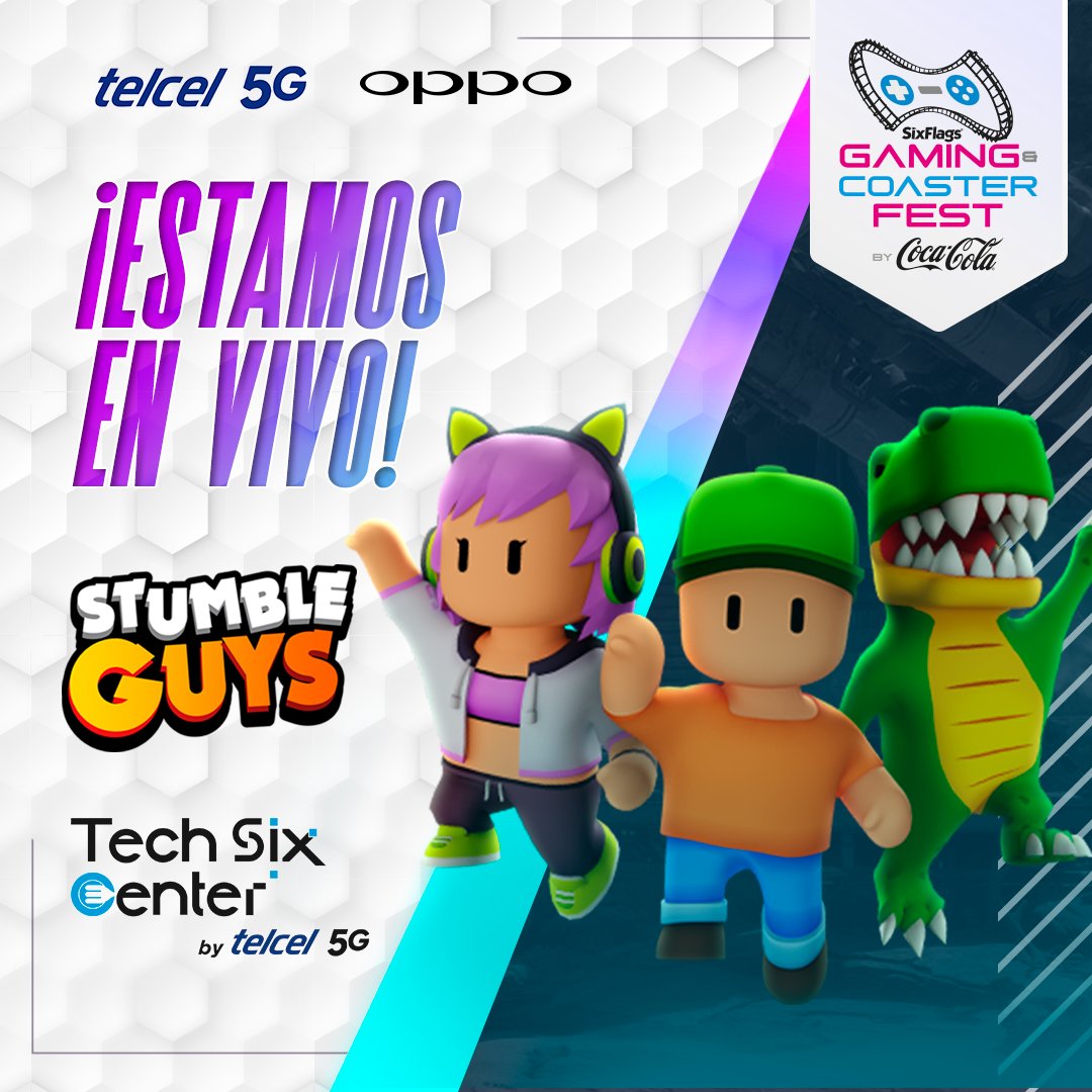 ESixGamingMX's tweet photo. ¡Estamos en vivo con el torneo de #SutmbleGuys con muchas euforia y los gritos de la gente! ven a vernos en #Twitch @SixFlagsMexico #gamingandcoasterfest https://t.co/DEeu93Fja2 https://t.co/x0Lc4porWZ