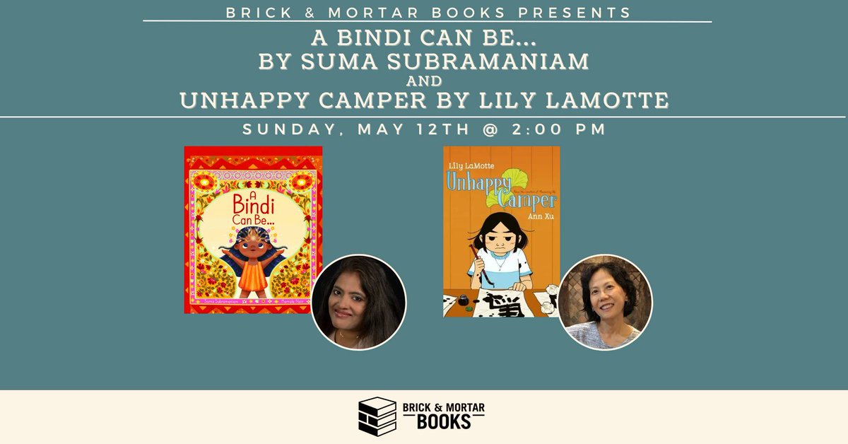 Local family and friends, please save the date. @lilylamotte and I are doing a tag-along book launch event to celebrate our new releases. We’ll discuss the making of our books at @BrckMrtrBooks . You can RSVP here: brickandmortarbooks.com/events/36608. Excited to see you there!