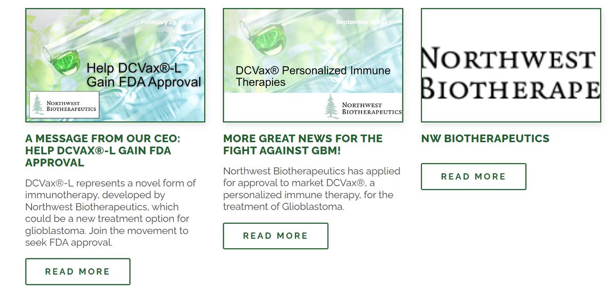 $NWBO @EndBrainCancer Help DCVax-L Gain FDA Approval. IMO only, I believe NWBIO is nearing FDA application submission. Thank you EndBrainCancer.org for your initiative. endbraincancer.org/?s=DCVAX&asp_a… endbraincancer.org/wp-content/upl… Raise your Voice for DCVax-L…