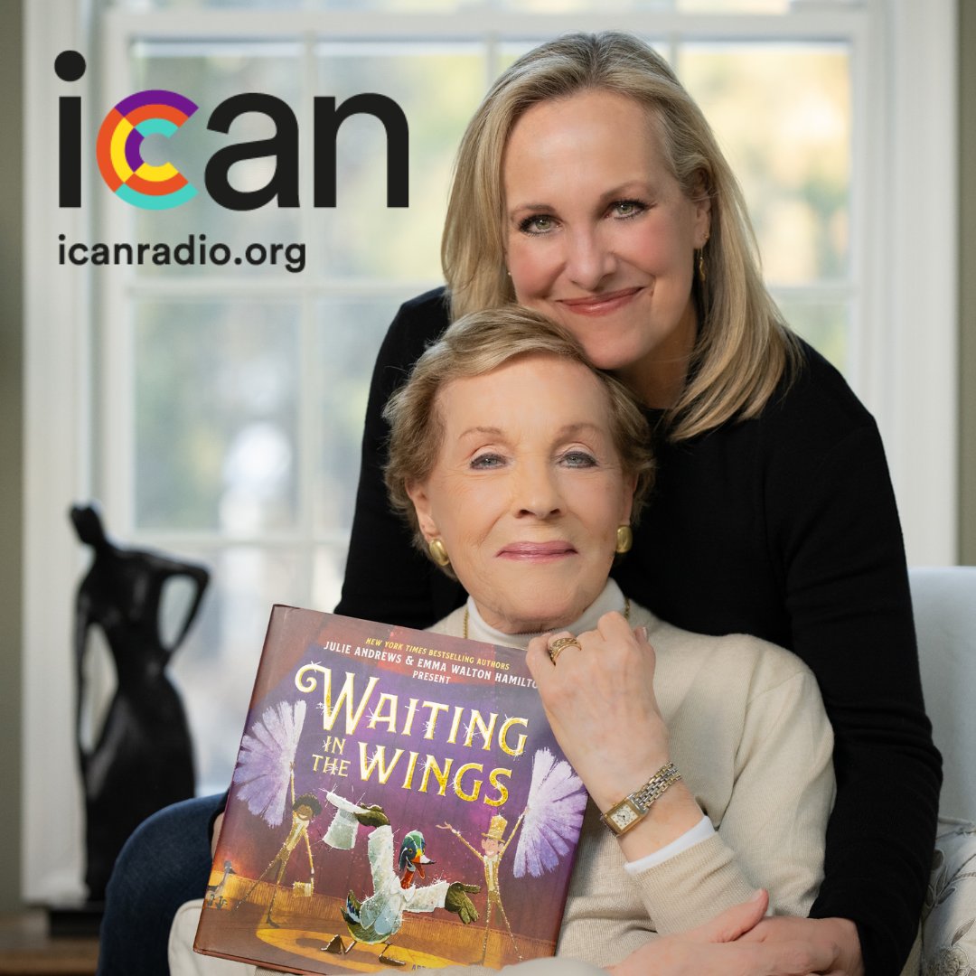 We're thrilled to announce that Julie Andrews and Emma Walton Hamilton will join us for the Audio Book Tour, Thursday, April 18th, at 5 p.m. PT. Tune into icanradio.org as they talk Elaina Stuppler about 'The Enchanted Symphony' and 'Waiting in the Wings.' #literacy