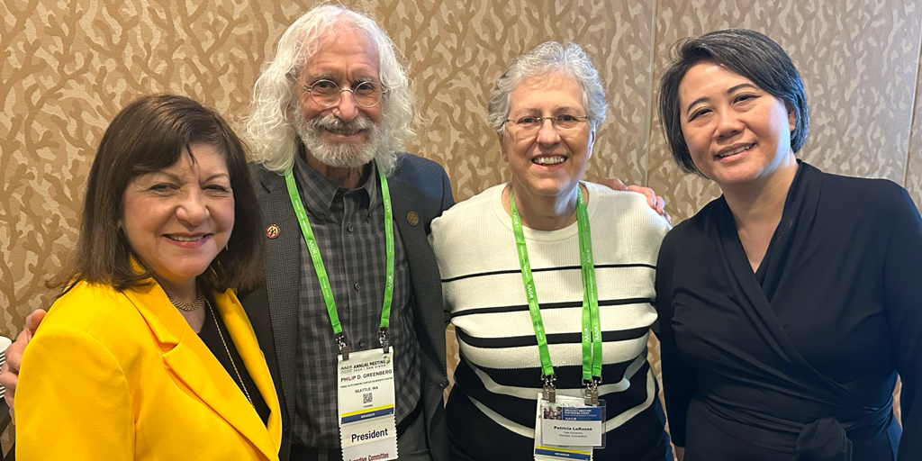 I was delighted to join @AACRPres Phil Greenberg, @AACR President-Elect Pat LoRusso, and President-Elect Designate Lillian Siu at the #AACR24 Board of Directors meeting. We thank our officers and board members for all they do to advance the AACR's mission.