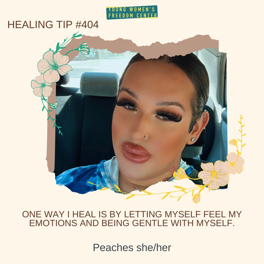 #HealingThursday ✨ Peaches, our Lead Pride Fellow in San Jose comes through this week with her vey own insight on healing. Being gentle with yourself is a form of love ❤️ that can't be found anywhere else. Treat yourself with kindness and explore diverse methods of healing.