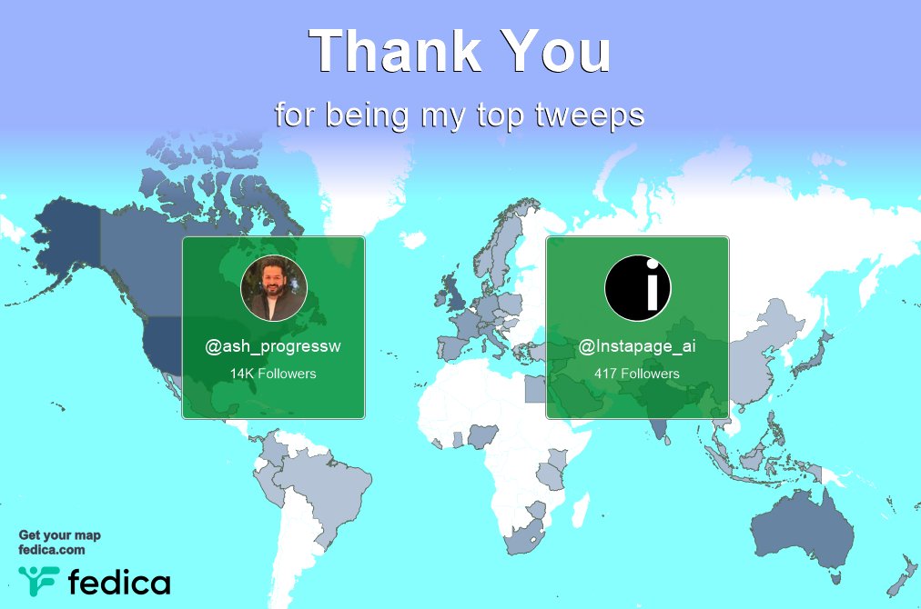 Special thanks to my top new tweeps this week @ash_progressw, @Instapage_ai