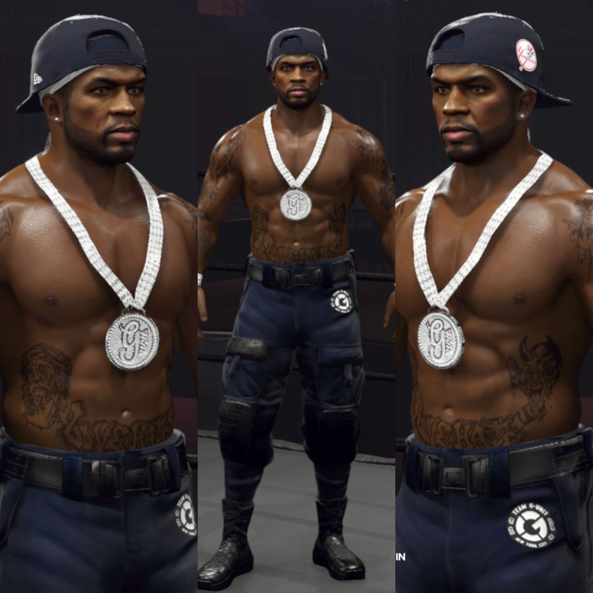 Dre41Gaming's tweet photo. Available for download now on #WWE2K24 #50Cent #Dre41Creations #DefJam2K24 also have a bit of a sneak peak in the last pic! https://t.co/ctVnPr9mHN