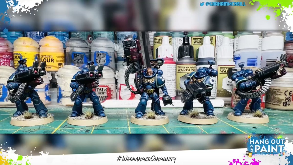 A triumphant #MarchForMacragge Hang Out & Paint with @nick_bayton & @VIth_Primarch last night. Great to see such amazing hobby from everyone, and it was lovely to see my hard-hitting Desolation squad on the stream. Award yourselves a Codex-approved Ultra-Point #WarhammerCommunity