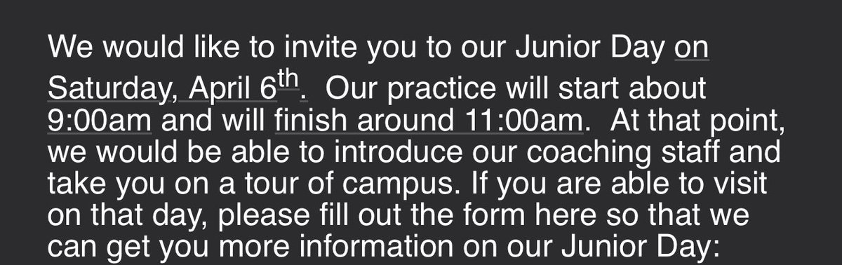 Proud to be invited to Erskine University for junior day!!