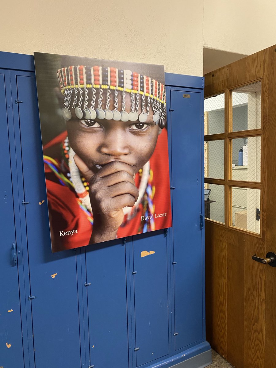 ⁦So excited to display the exhibit loaned to us by ⁦<a href="/BesharatArt/">Besharat Arts Foundation</a>⁩ and even more excited to watch our students interact with them!