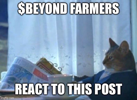 GM! 

⚡️DON’T FADE $BEYOND 
⚡️DON’T FADE $BEYOND 
⚡️DON’T FADE $BEYOND 
⚡️DON’T FADE $BEYOND 

<a href="/PlayGroundCorp/">PlayGround</a>