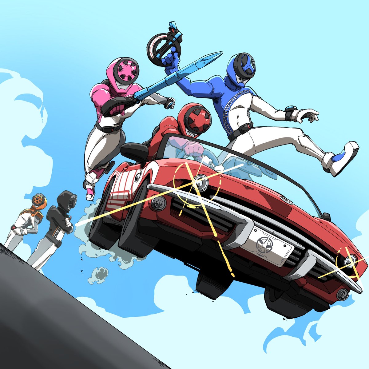「#オープンカーの日再掲 」|ないつきプラーナ強制排出補助機構付初期型のイラスト