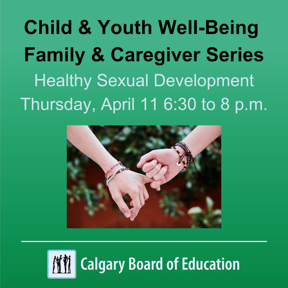 Join us on April 11, for the last information session in the Child & Youth Well-Being Family & Caregiver Series for the school year. Learn more and join the session: ow.ly/SZ2O50R8CYb #WeAreCBE