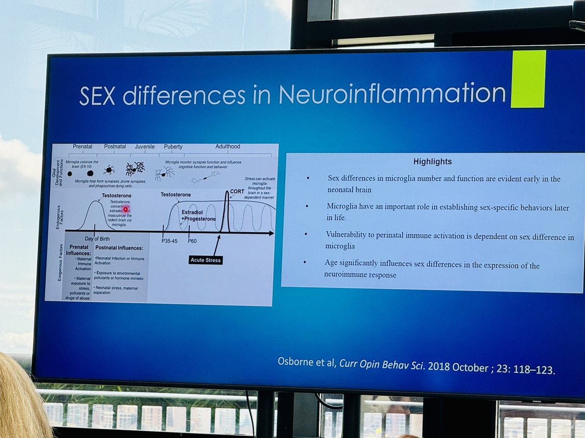 Fantastic presentation by @SSrinivasanMD! Check out this slide on #SexDifferences in Neuroinflammation #PIBDRD24 @ChildrensNatl @EmoryGastroHep