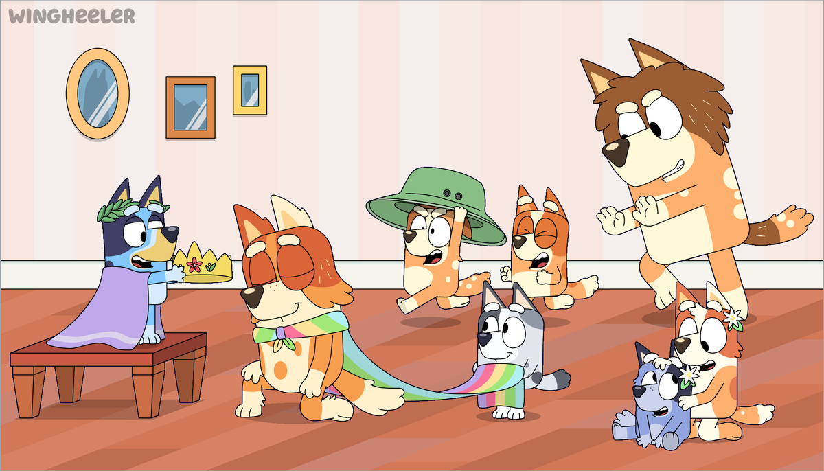 Shvakkone's tweet image. Meeting the Heelers & the Cattles (in the 80s)
#Bluey #blueyfanart #blueyart