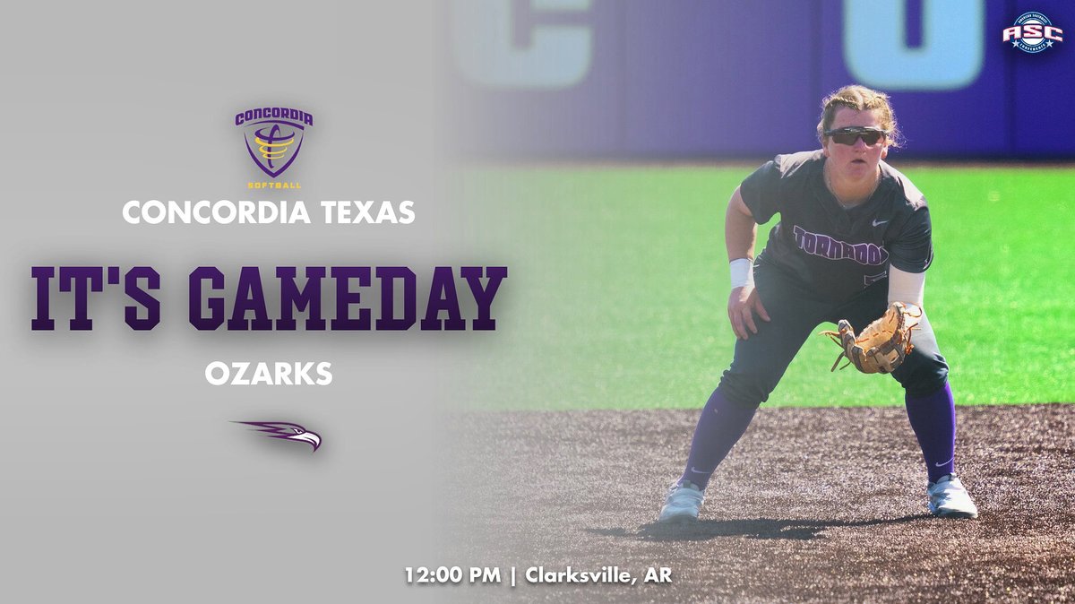 It’s 𝐆𝐀𝐌𝐄𝐃𝐀𝐘 in Arkansas‼️

🆚 Ozarks 
📍 Clarksville, AR (Clarksville High School)
⏰ 12:00 PM
📺📊 athletics.concordia.edu

#TornadoNation🌪️