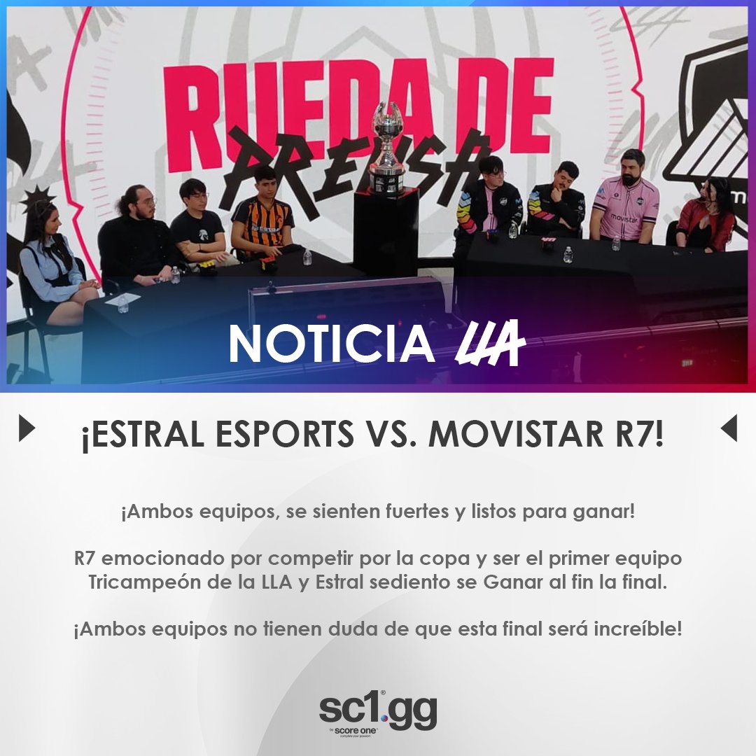 ✨¡Todo sobre la Gran Final de la LLA Apertura 2024! 🏆

<a href="/EstralEsports/">Juan Ibarra</a>   vs <a href="/Rainbow7lol/">RAINBOW7 EQUIPO NO TAN CHICO</a> 

Te mostramos otras opciones donde ver la gran final de la Apertura 2024 de la  LLA
.
lolesports.com/video/blt9ec43…
.
lolesports.com/article/%C2%A1…

 #SC1 👕 #LLA