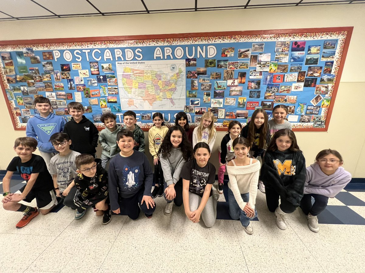 We did it!! We collected postcards from all 50 states 👏🏼 #unquaelementary #massapequa #unqua