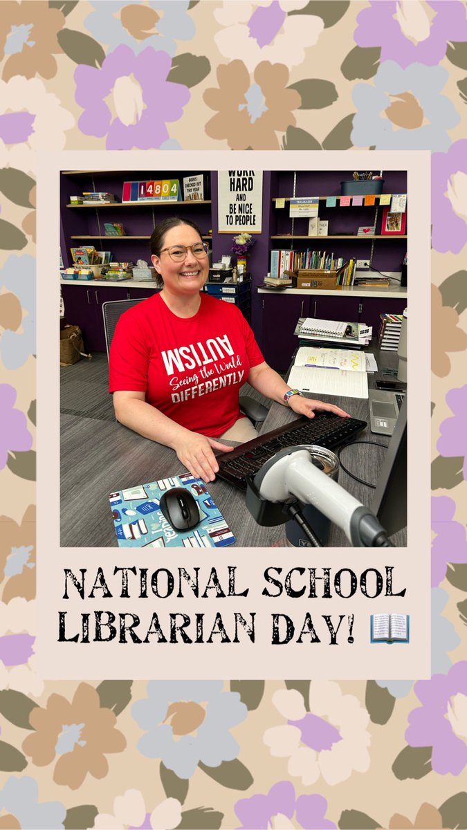 Today we celebrate @McKamyLib ! Thank you for fostering a love of reading & guiding our Trailblazers through the world of literacy one book at a time! We appreciate you! 💜💛 #lovemckamy @mpruitt1 @msklarer @CFBISD #NationalSchoolLibrarianDay 📖