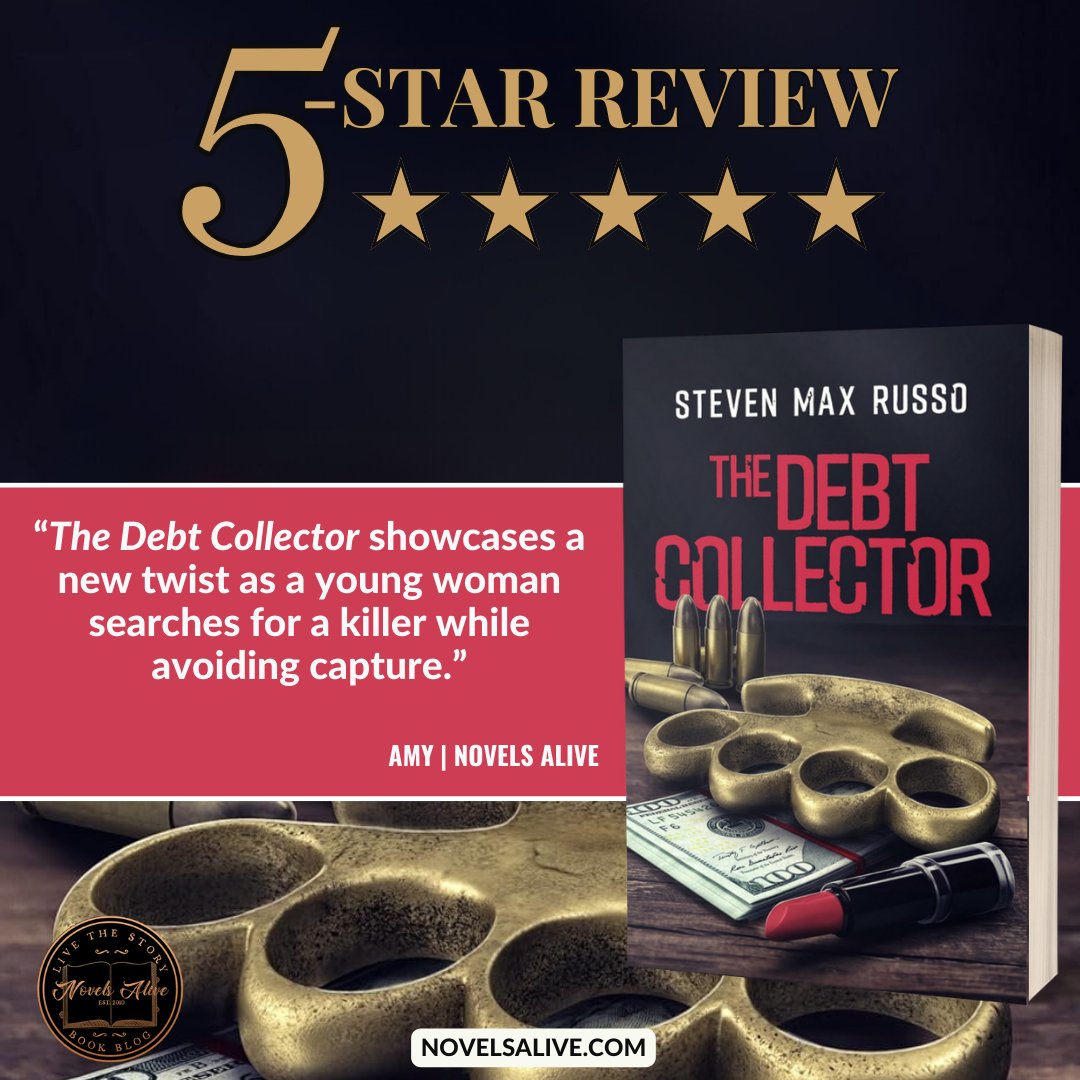 5-STAR REVIEW🌟🌟🌟🌟🌟: THE DEBT COLLECTOR by Steven Russo @SMRussoBooks 

👉THE DEBT COLLECTOR showcases a new twist as a young woman searches for a killer while avoiding capture. bit.ly/3POBamu #bookreview #noircrime #organizedcrime #books #book #reading #booklover