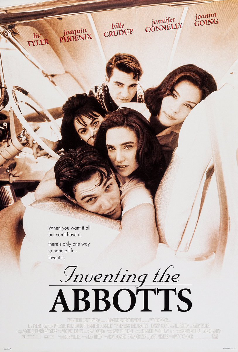 🎬MOVIE HISTORY: 27 years ago today, April 4, 1997, the movie ‘Inventing the Abbotts’ opened in theaters!

#LivTyler #JoaquinPhoenix #BillyCrudup #JenniferConnelly #WillPatton #KathyBaker #JoannaGoing #BarbaraWilliams #AlessandroNivola #MichaelKeaton #ZoeMcLellan #PatOConnor