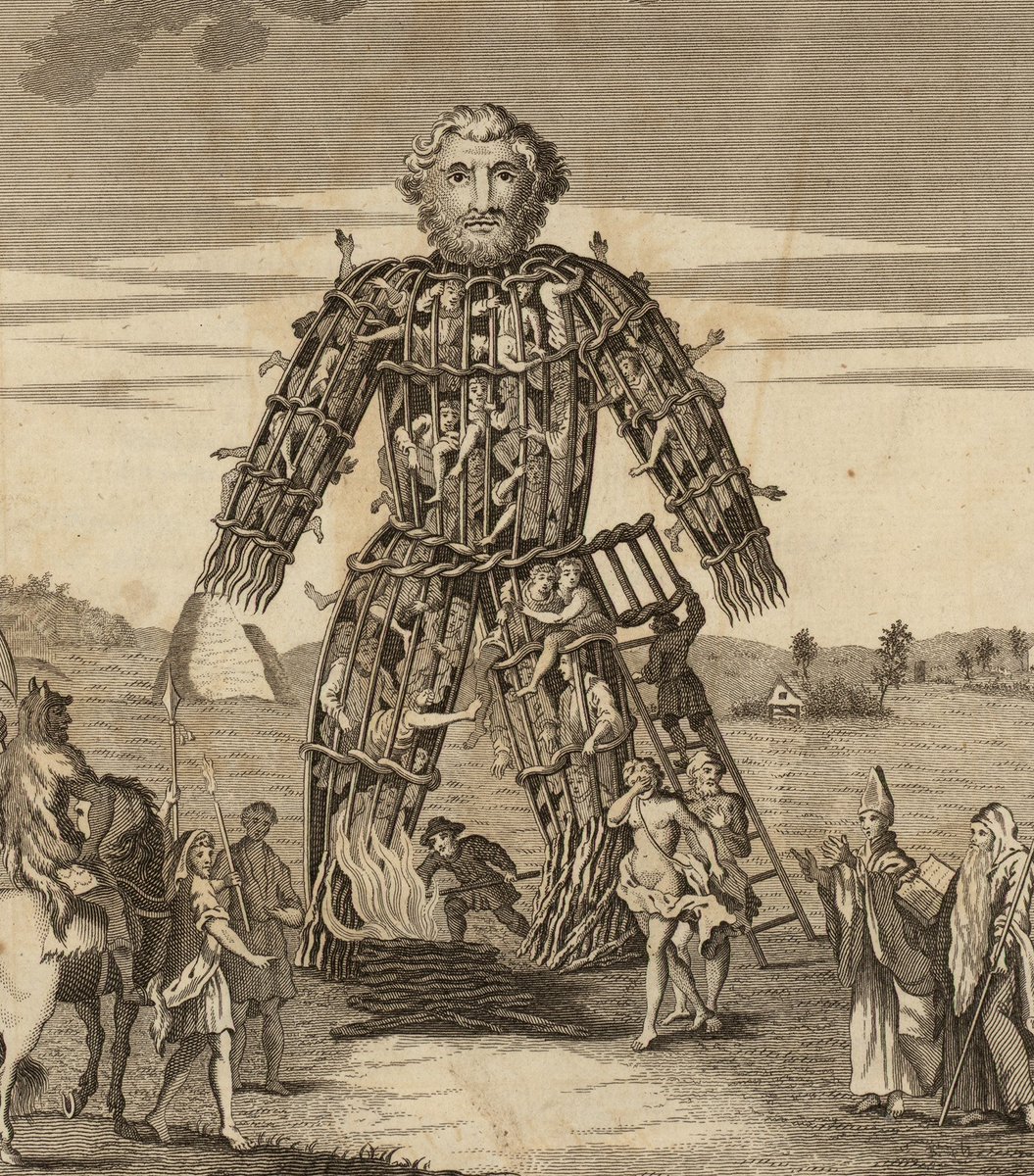 Our specific Wicker Man image comes from just once sentence written by Julius Caesar about one of his campaigns--but you know that guy never really amounted to much, so who's to say? blackmassappeal.com/2024/04/02/bla…