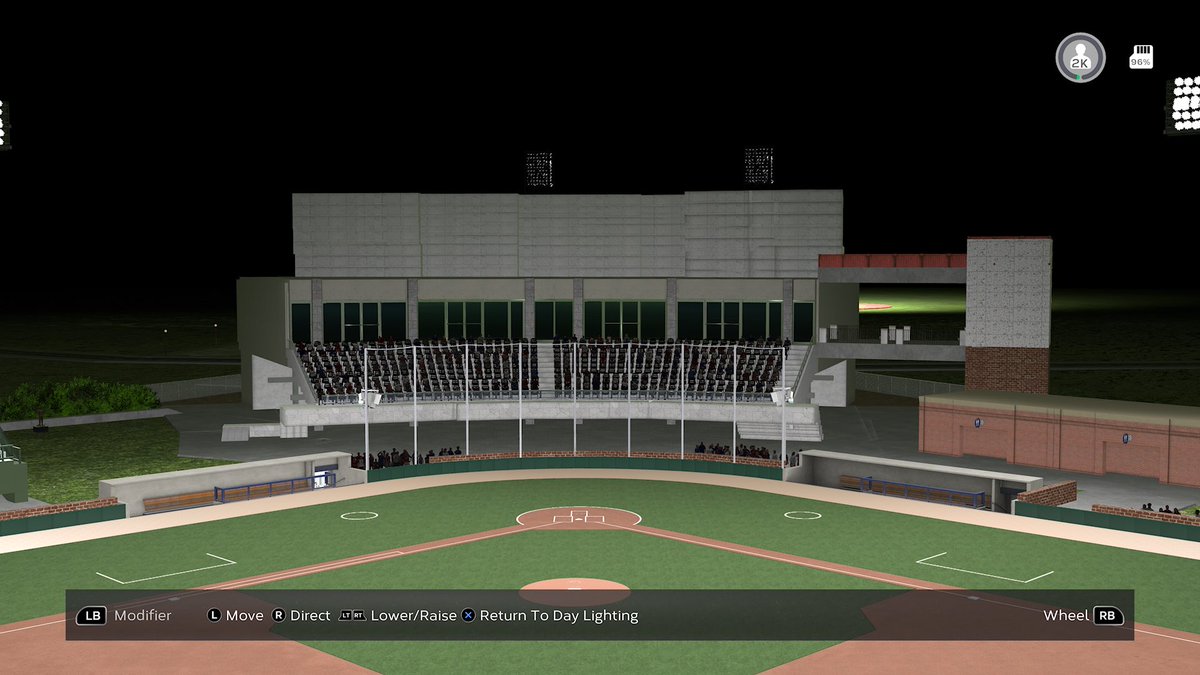 torytrahan's tweet photo. This took some hard research and work.. hours of pictures to replicate it but here it is..

Introducing “The Did”, home of @Nicholls_BSB in MLB The Show 24.

Some differences due to the limits of stadium creator but not many.

@SouthlandSports @GeauxColonels https://t.co/5SkTbyvNRJ