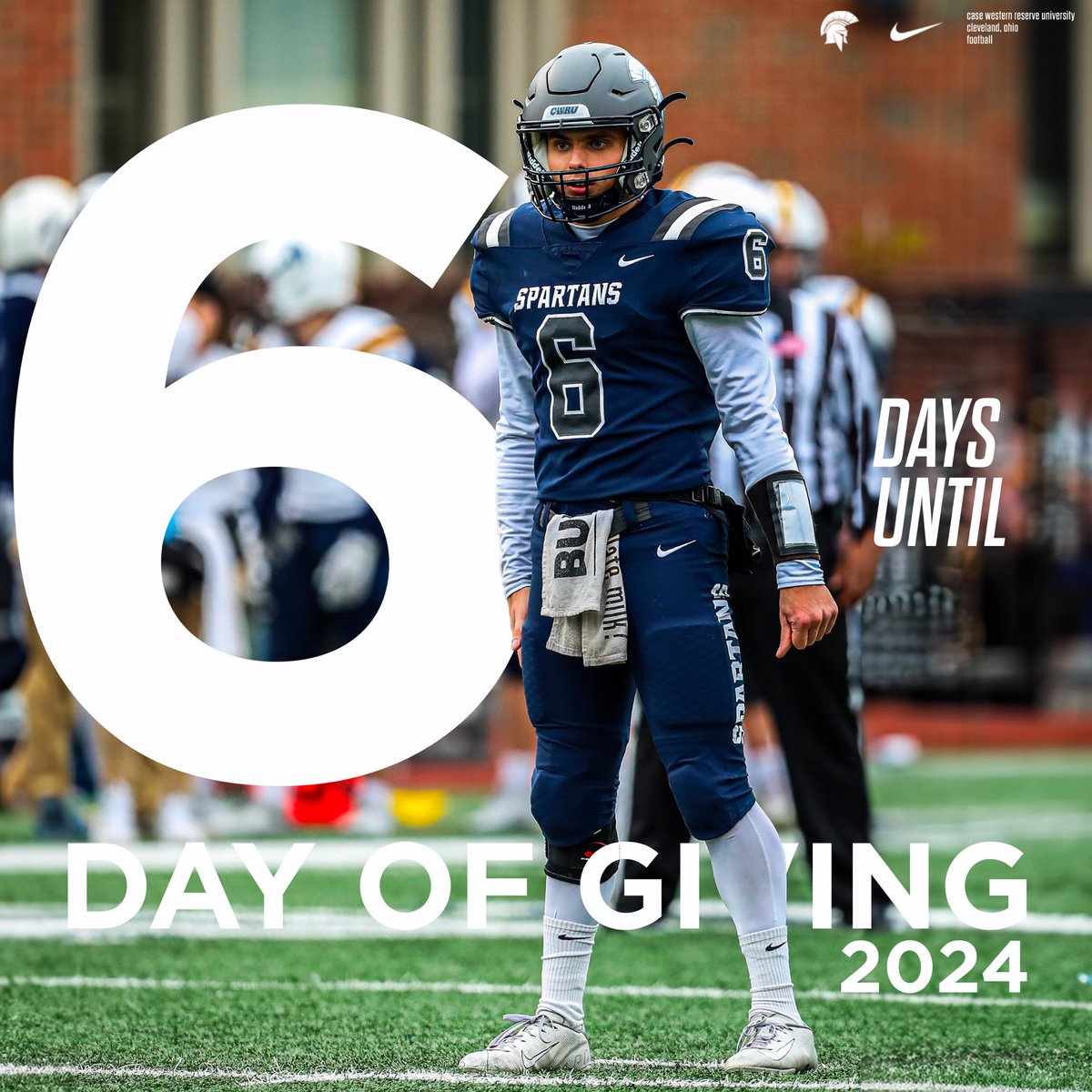 𝟔 𝐝𝐚𝐲𝐬 𝐮𝐧𝐭𝐢𝐥 𝐭𝐡𝐞 𝐃𝐚𝐲 𝐨𝐟 𝐆𝐢𝐯𝐢𝐧𝐠! Stay tuned for more information about the Day of Giving on April 10th! #d3fb #BlueCWRU #RollSpartans
