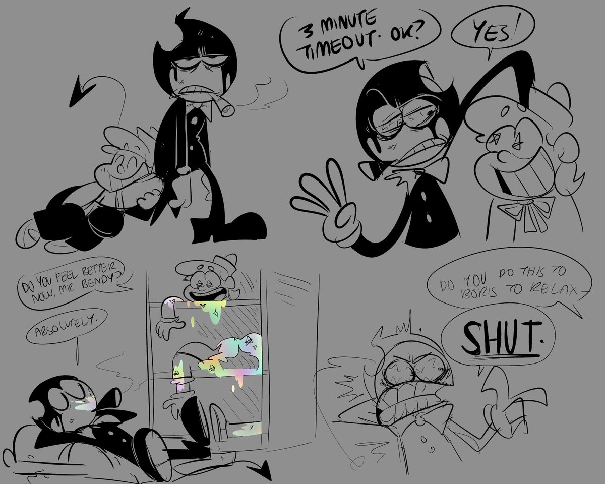 dudley and bendy doodles cuz i dont draw em together enough i think
#bendy #toontiedterror