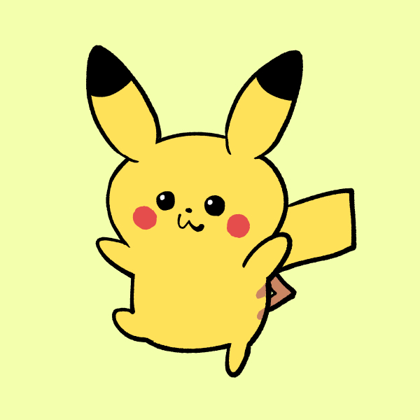 pikachu solo looking at viewer smile simple background closed mouth standing full body  illustration images