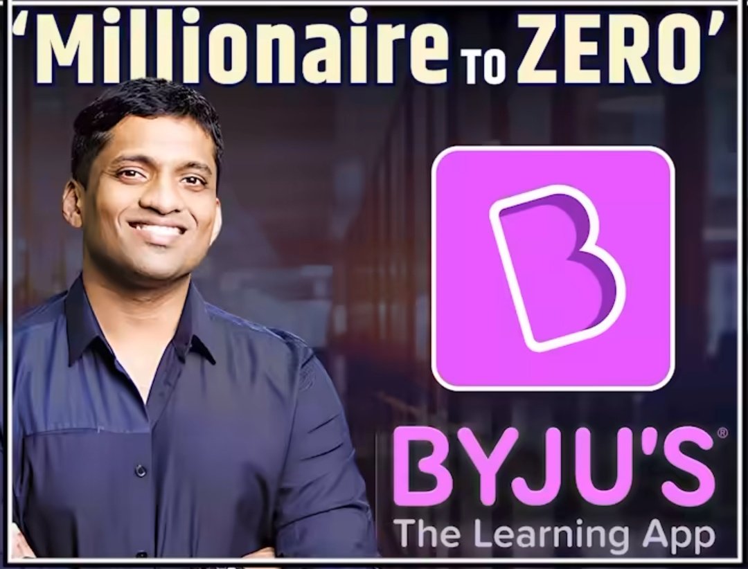 Abhishe9681622's tweet photo. 1 साल में Billionaire से ZERO, कहानी BYJU'S Raveendran के करोड़पति से कंगाल होने की। BYJUS | SRK |
#byjuraveendran #BYJU #NetWorth #Forbes
#gtvspbks #IPL2024 #BYJUSisBACK #byjusrises
#startup #EdTech #Raveendran
#ForbesBillionairesList #LearningPlatform
#Forbesrichestlist2024 https://t.co/CFa3UIy8ur