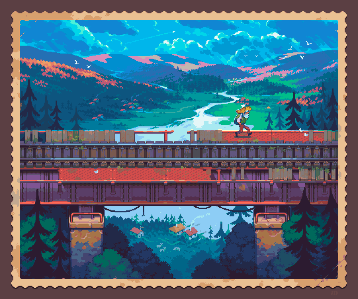 Random Ukrainian railway ̶s̶t̶a̶t̶i̶o̶n̶ #6 #pixelart #pixel