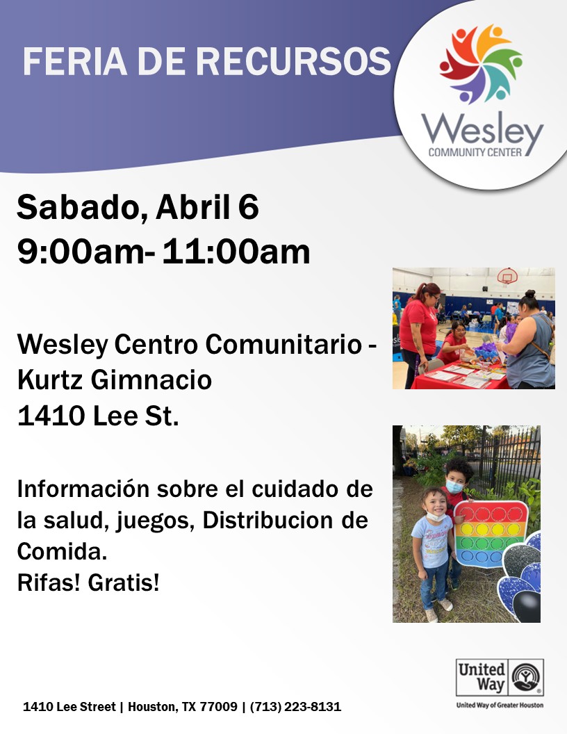 Have you shared with your neighbors!? Wesley's Resource Fair is the place to be tomorrow morning! Join us in our Kurtz Gym (1410 Lee St.) from 9am to 11am. This is your chance to receive resources about our services, health care, and much more! Don't miss this great opportunity!