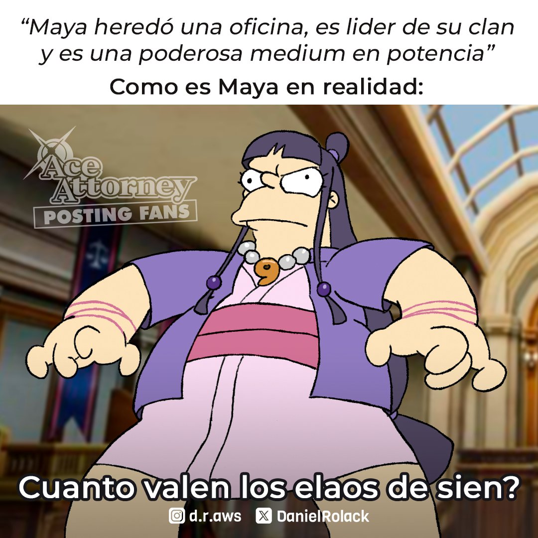 *Entra épicamente en el chat* [ #AceAttorney x #TheSimpsons ] #MayaFey