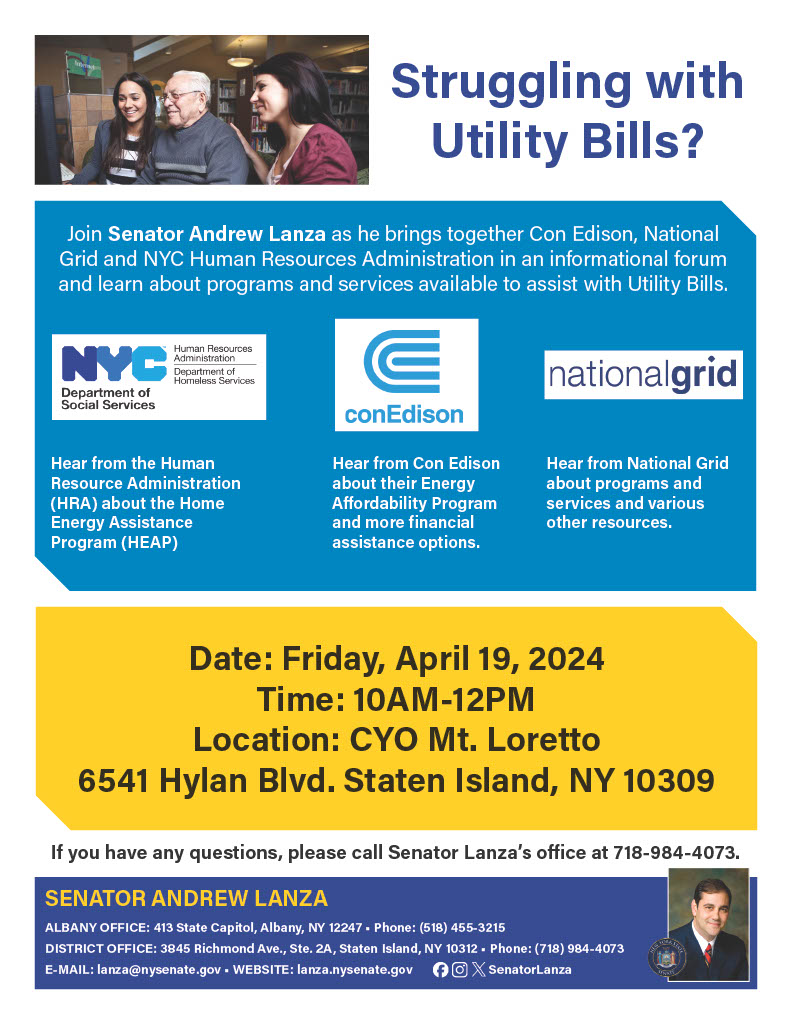 REMINDER to RSVP! Friday, April 19, 2024 10:00am – 12:00pm CYO Mt. Loretto 6541 Hylan Blvd, 10309 Please RSVP at: forms.gle/bmNtKWGcENbm7m… *Applications to the assistance programs will not be accepted at this event.