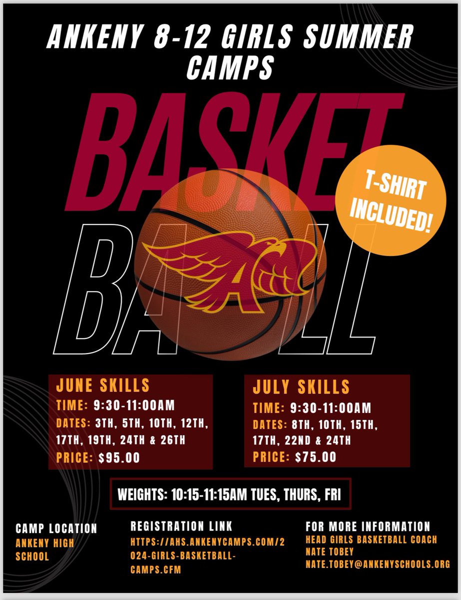 Hawkettehoops's tweet image. We are looking forward to our summer camps! They are now open for registration at ahs.ankenycamps.com/2024-girls-bas…