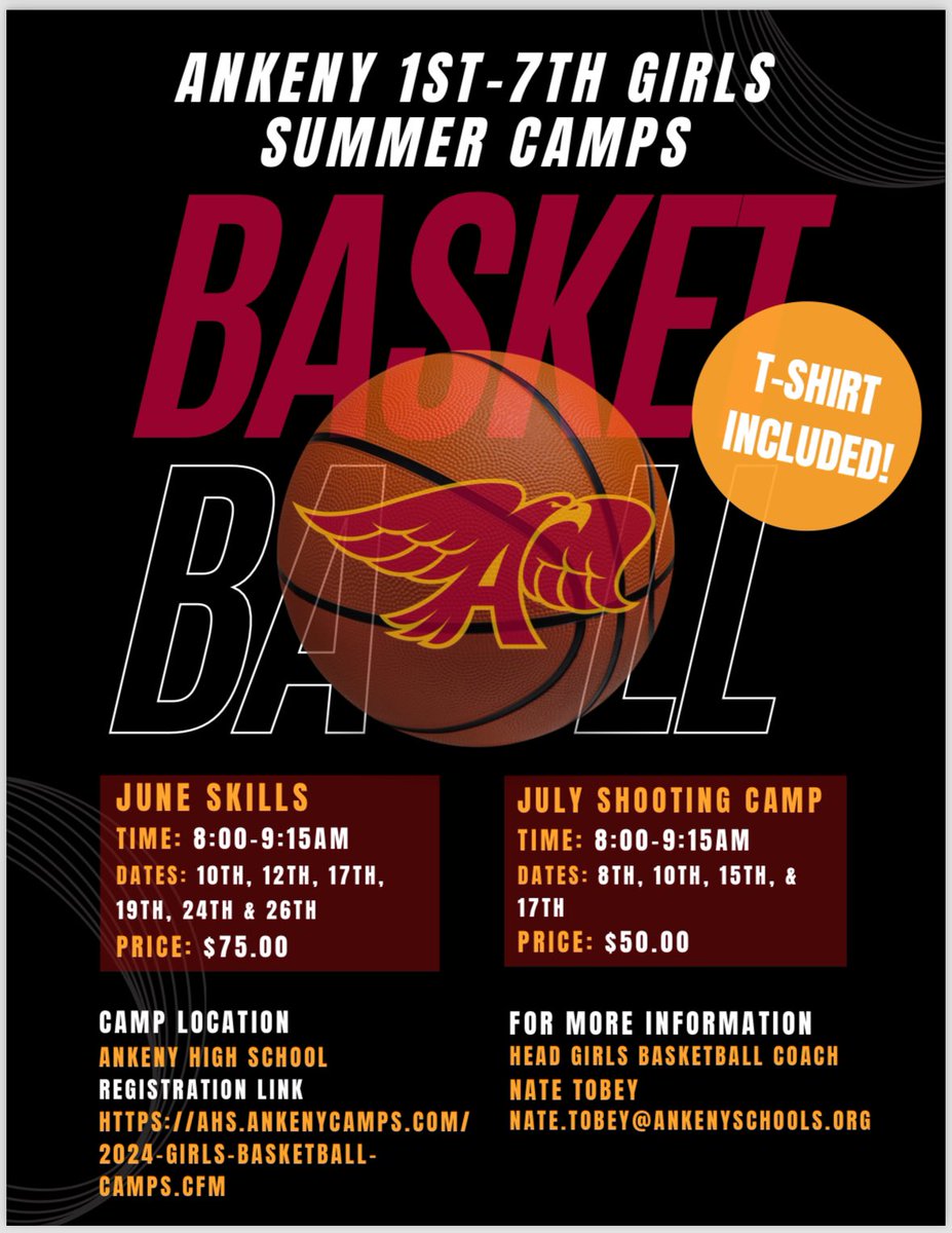 Hawkettehoops's tweet image. We are looking forward to our summer camps! They are now open for registration at ahs.ankenycamps.com/2024-girls-bas…